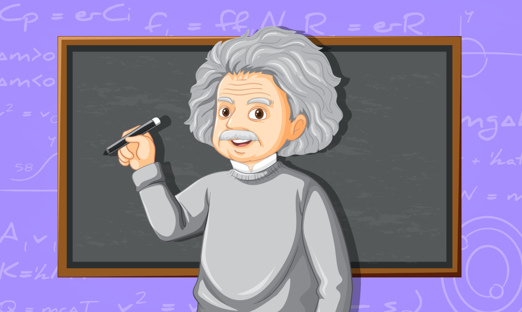 Albert Einstein, illustrazione, concetto - chi era Albert Einstein